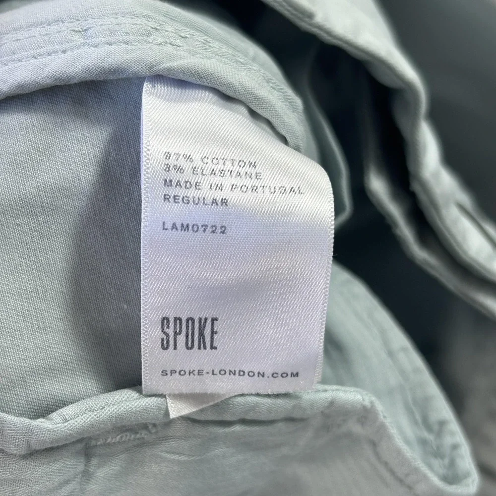 SPOKE Pants Mens 37x31 Gray Stretch Chino Regular Fit Casual Everyday Wear